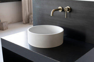 concrete sink basin vessel sink bathroom vanity