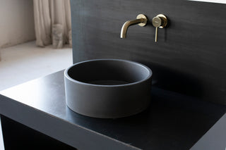 concrete sink basin vessel sink bathroom vanity