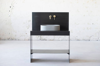 concrete sink basin vessel sink bathroom vanity
