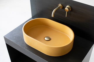 concrete vessel sink for bathroom